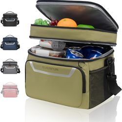 Everfun Small Cooler Bag Insulated Beach Cooler Lunch Bag 