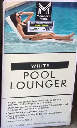 White Pool Lounger