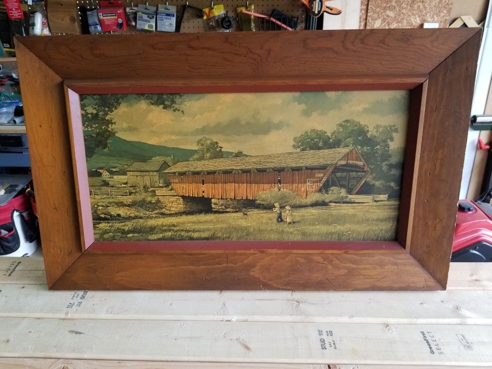 LQQK> Rare "Nostalgic Summer" Eric Sloane Framed Print