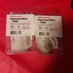 Merchandise Tags. $6 Each Pkge.