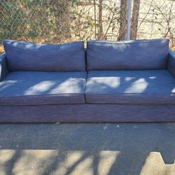 West Elm Midnight Blue Sofa