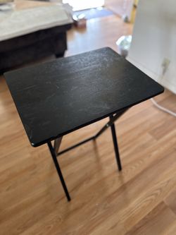Tv trays solid black oak