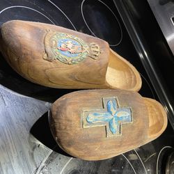 Antique pair of Dutch Wooden Shoes 