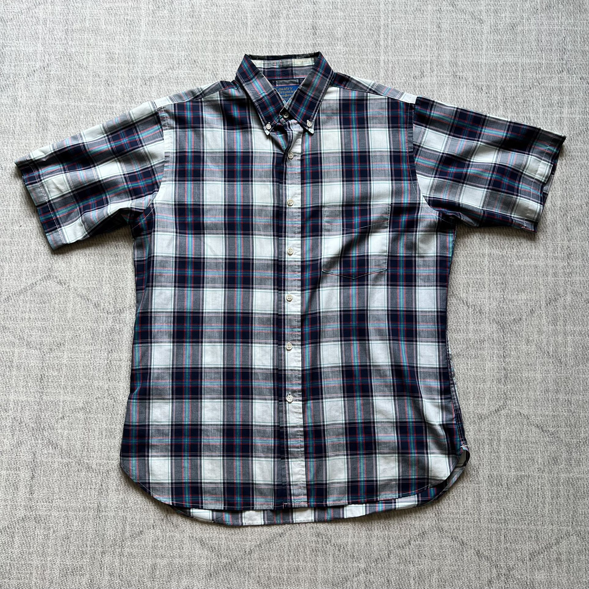 Vintage Country Traditionals by Pendleton Men’s Blue Plaid Button Up LARGE