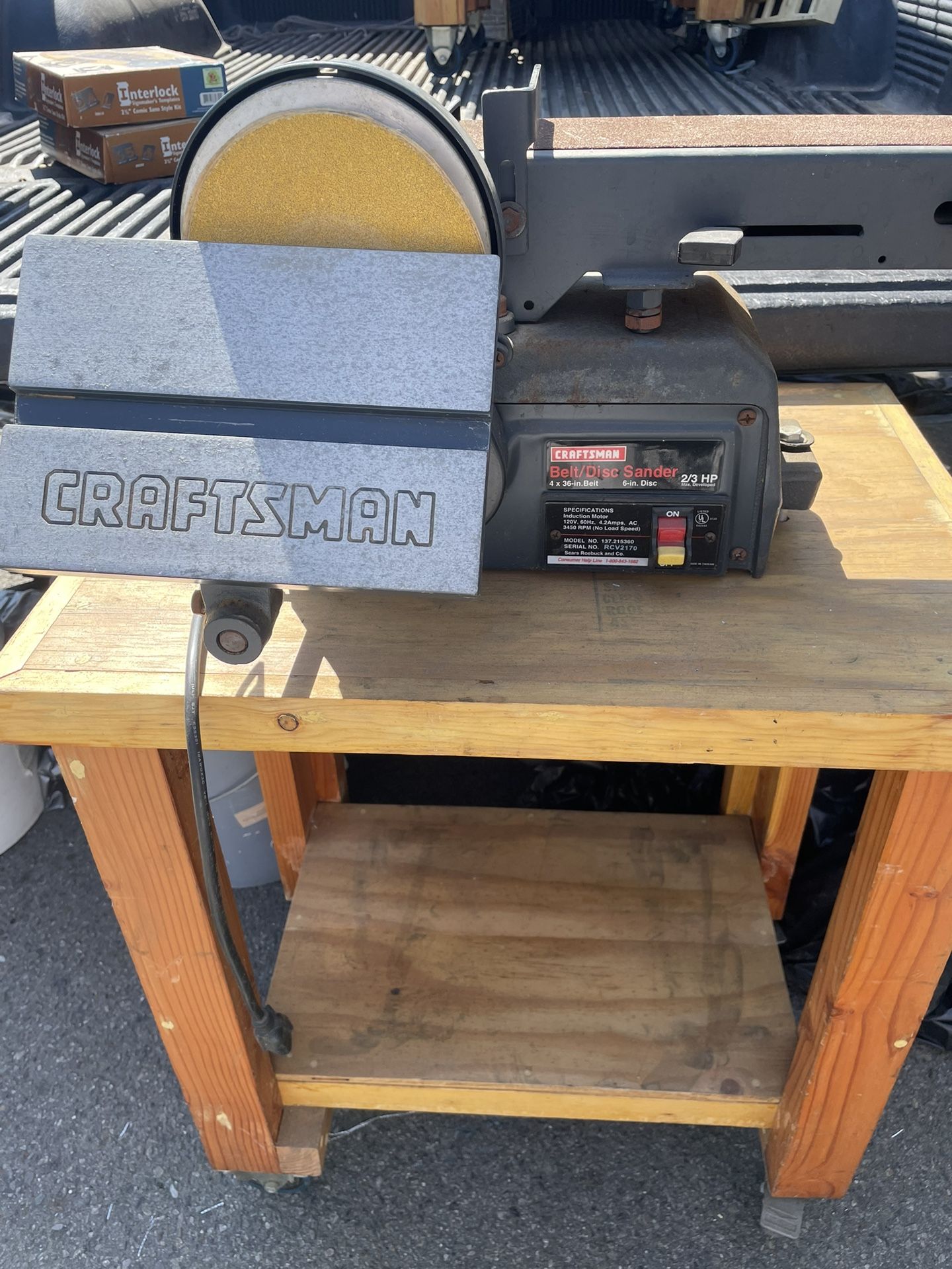 Craftsman Belt Disc Sander 4X36 In Belt 6 In Disc 2/3HD