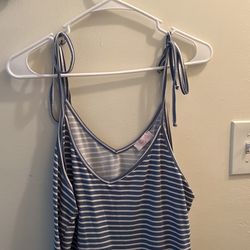 Pink Lilly Dress Blue And White Xl