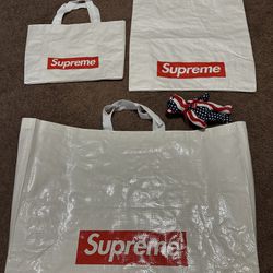 Supreme White Exclusive Tote Bag For Daily Use