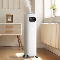 Humidifiers for Large Room Home, 2.3Gal/9L Quiet Humidifiers for Bedroom with Timer, 360°Nozzle, Aroma Box, 3 Speed Ultrasonic Cool Mist Humidifier wi