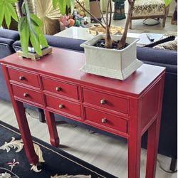 Red Decor Table 