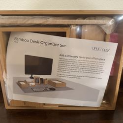 Bamboo Organizer Desk Set