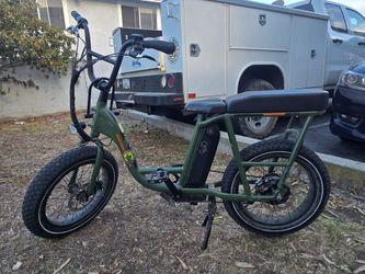 Dark green Rad Power Bike.