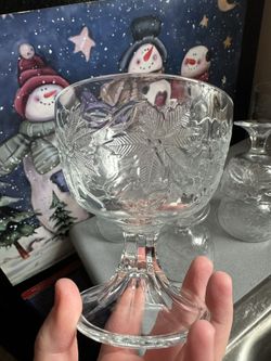 8 Princess House FANTASIA collection footed dessert bowls