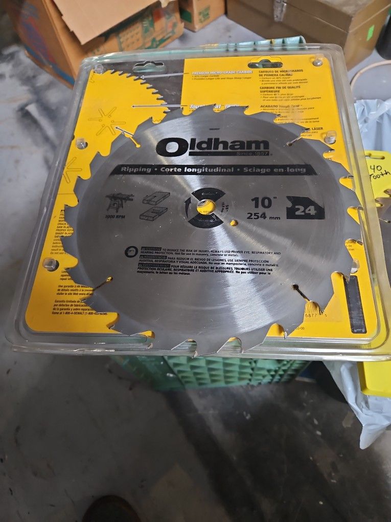 2 - 10" Saw Blades 1 - 10"x24 Tooth & 1 - 10"x40 Tooth In Chandler 