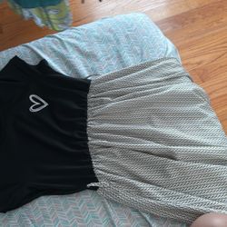 Black Tank Dress With White Heart