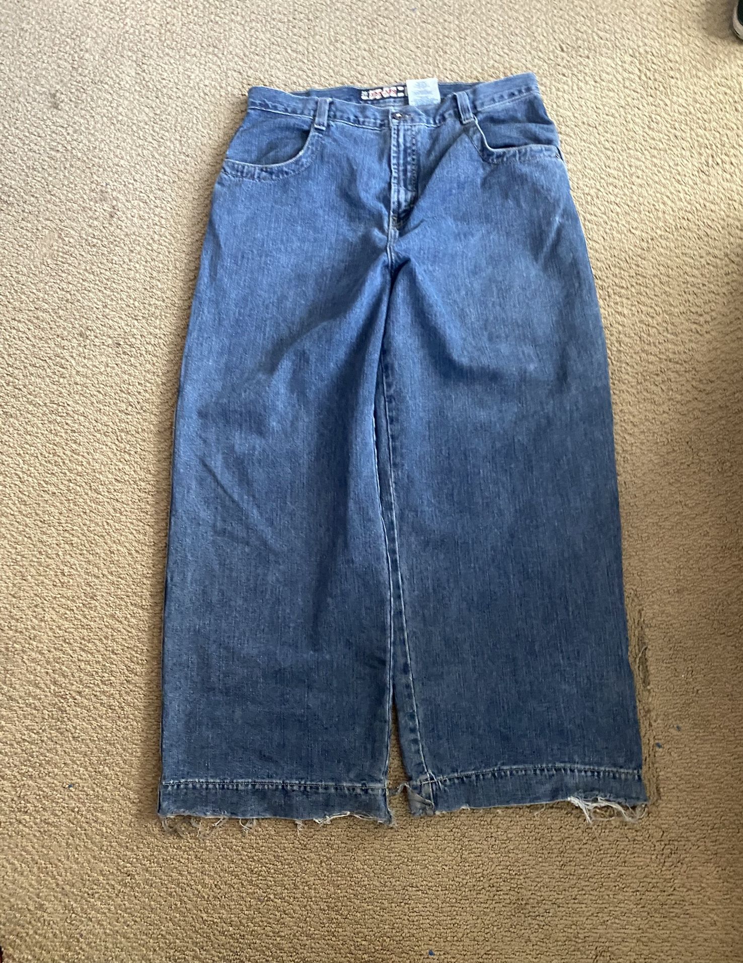 Blue Acid Wash Jnco Jeans
