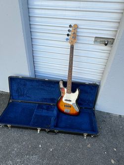 4-String Jazz Bass Guitar with Hard Case