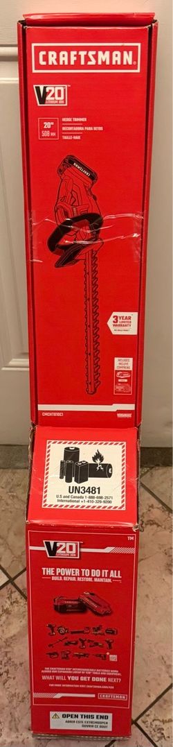 Craftsman V20 20-volt max 20-in Battery Hedge Trimmer 1.5 Ah Battery Included