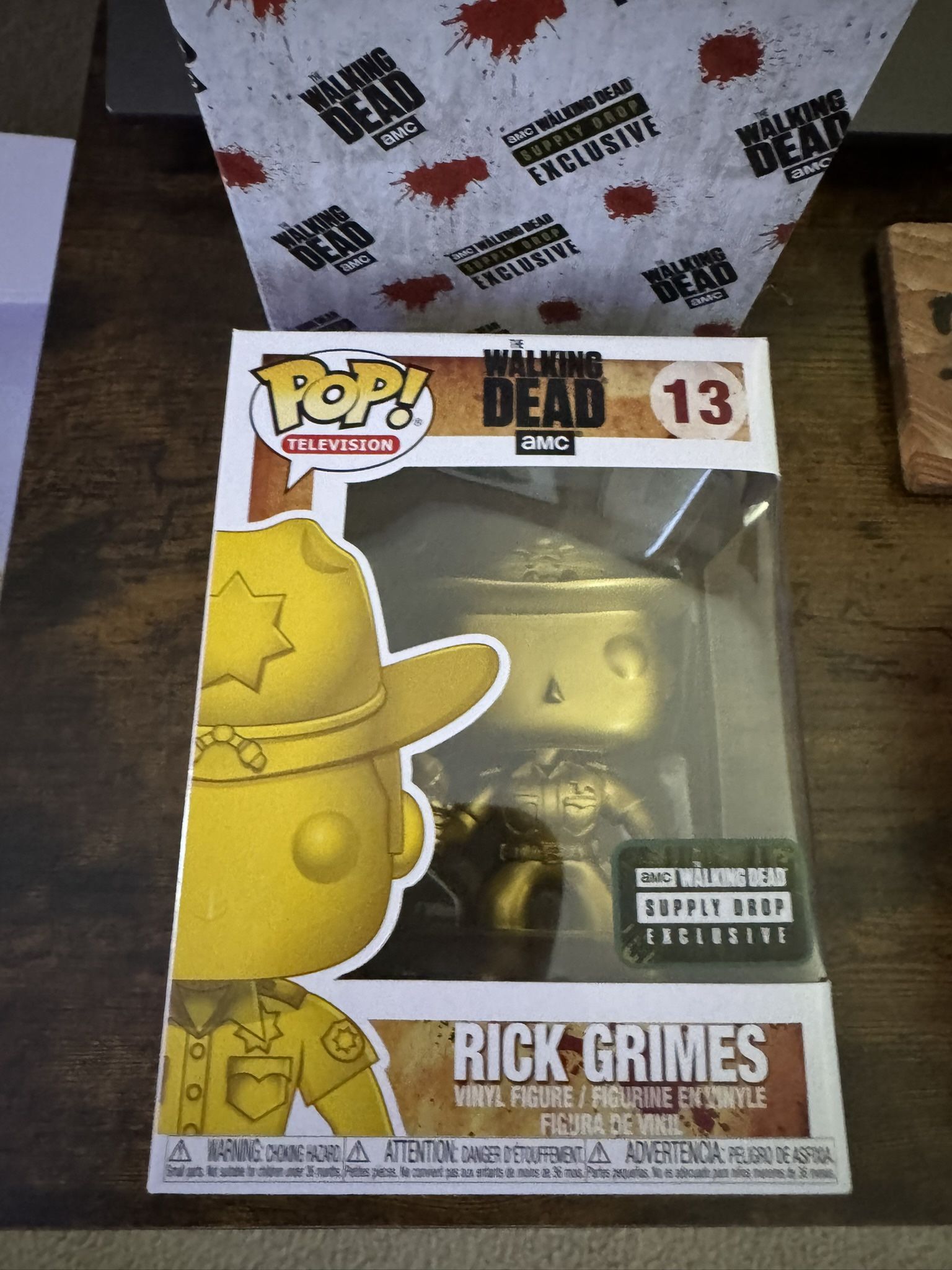 Gold Rick Grimes Walking Dead Funko Pop