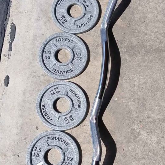 Weights Metal & Ez Curl Bar New