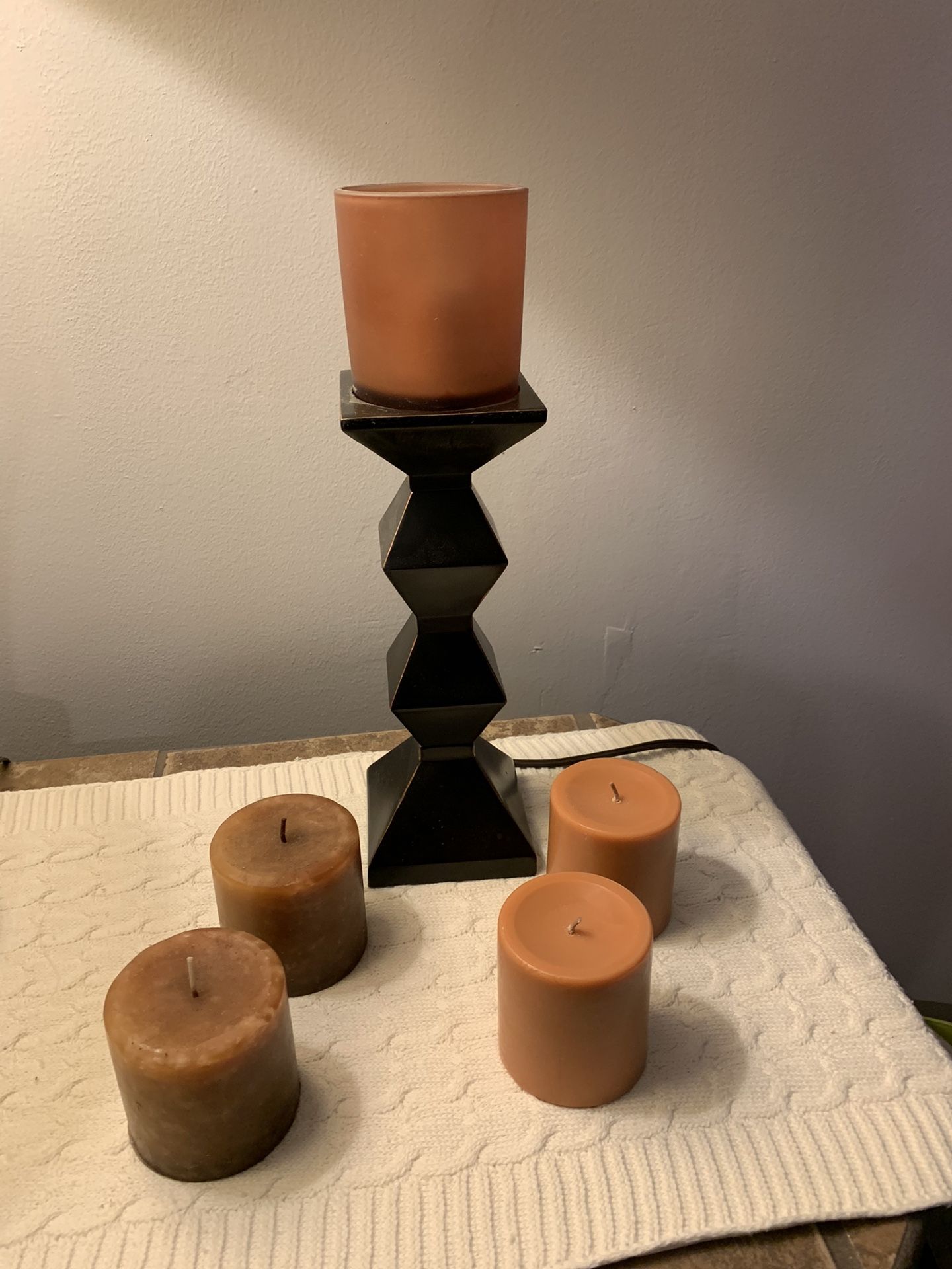 Table Lamp And Candles