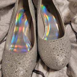 Sparkling Silver Shoes