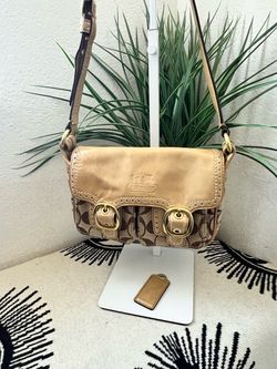 COACH Bleecker Signature Double Pocket Flap Bag 12502