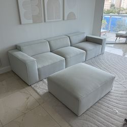 Modani Kobe Modular Sofa + Ottoman (Retail $2,400)