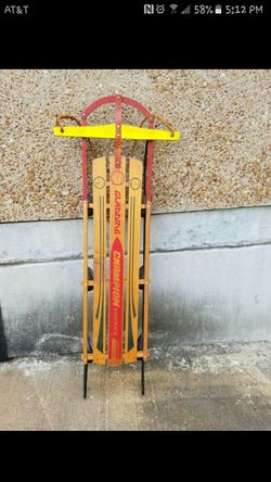 Vintage Gladding Champion Fastback Floating Steering Sled