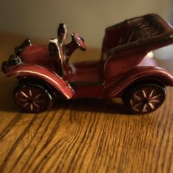 Vintage Red Ceramic Car Figurine Cortendorf Germany Collectible