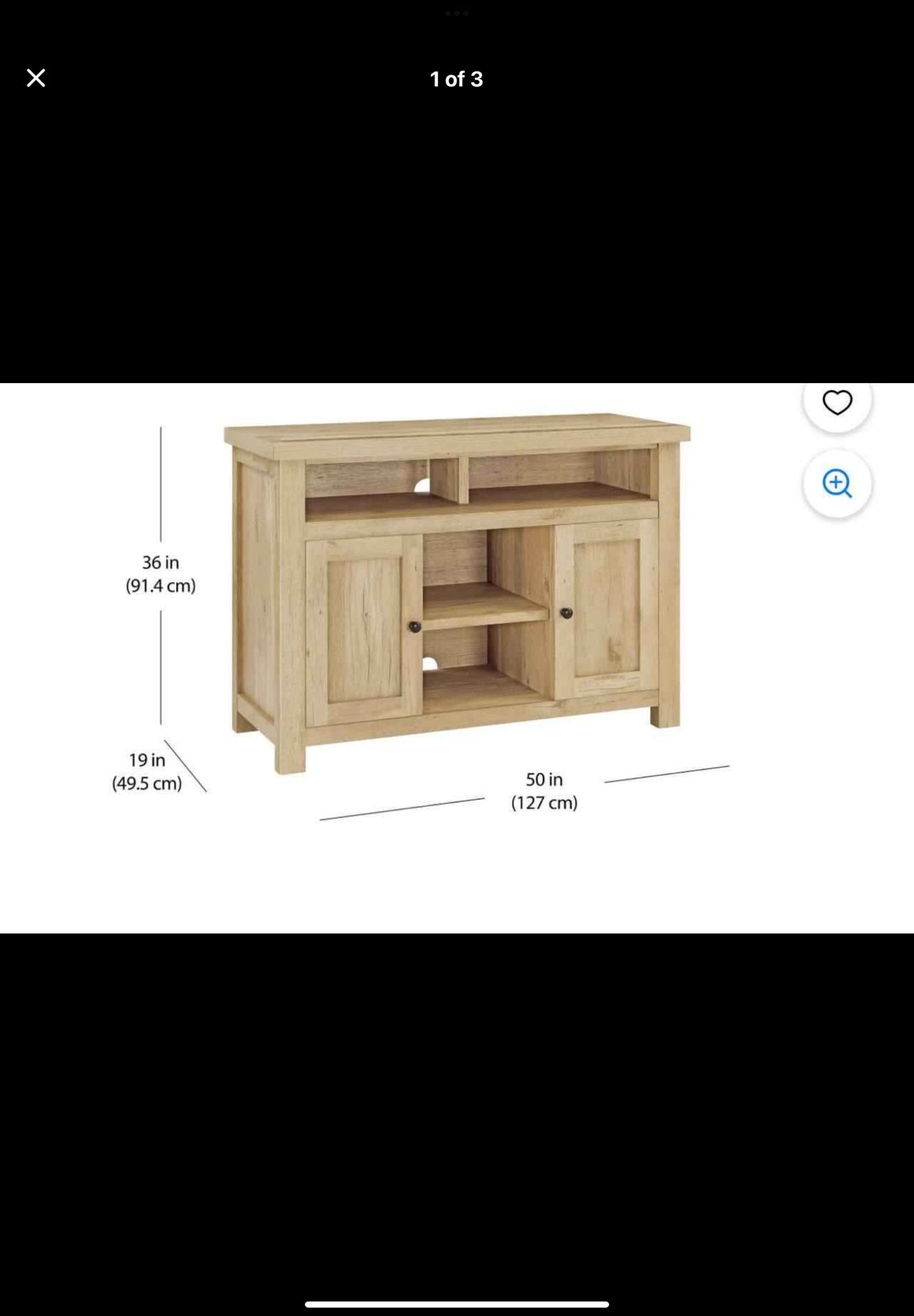 Better Homes & Gardens Wheaton Media Console for TVs up to 65", Natural Oak Entertainment Center