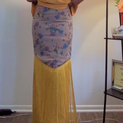 Beautiful Floral High Waist Long Skirt 