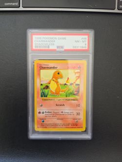 Shadowless Charmander PSA 8 Graded Pokémon Trading Card