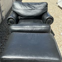 Black Leather Sofa Chair 