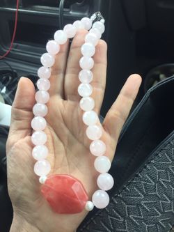 Authentic stone necklace natural stone