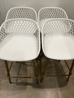 White counter height barstools set of 4