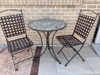 Outdoor Mosaic Bistro Table With Chairs