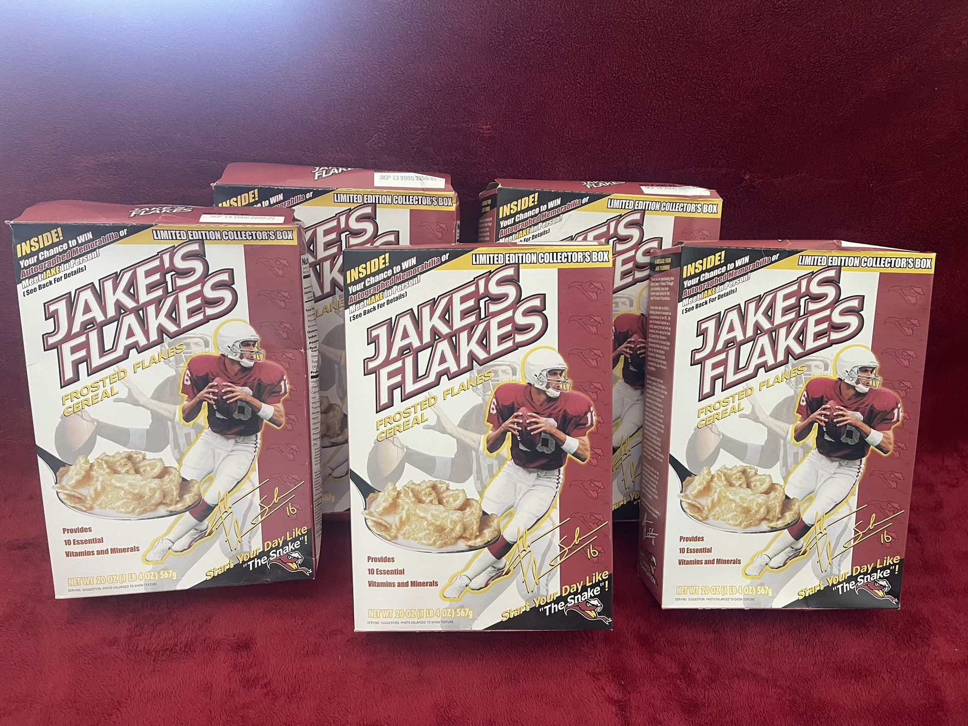 5 - Jakes Flakes Cereal Boxes Jake Plummer