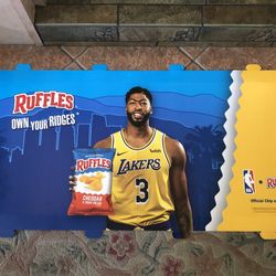 Anthony Davis lakers Ruffles cardboard billboard