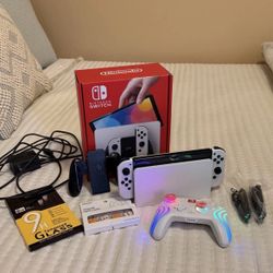 Switch OLED Console Bundle 64GB One Controller Games And Accessories 