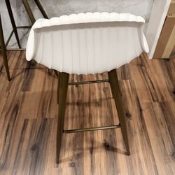 3- White Modern Bar Stools