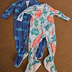 Carters 2-Pack 1-Piece Fleece Sleepwear Size 9-12M