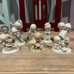 Precious Moments Figurines, $20 each or all 8 for $100