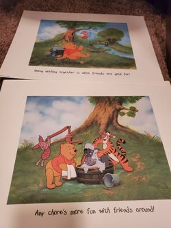 Vintage Disney Lithographs-2 Winnie The Pooh