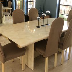 Retro Throwback Dining Room Table And 6. chairs With Leaf