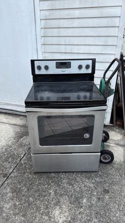 Stainless steel glass top stove oven