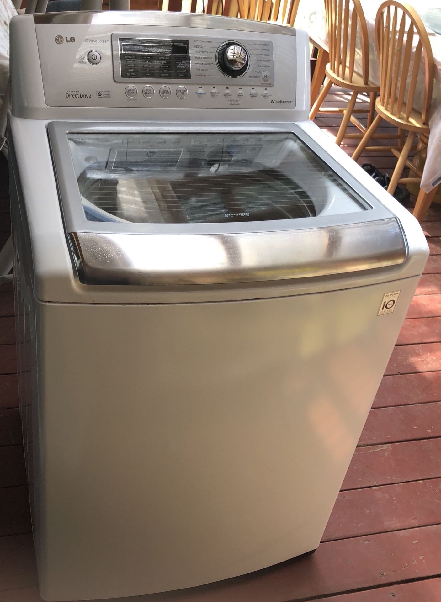 LG WAVEFORCE 4.7CU CAPACITY TOP LOADER WASHER