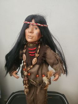 Native indian porcelain doll