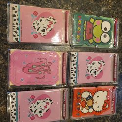 Friendly message mini stationery 2x4" Hello Kitty, ballerina, frog, dalmations lot of 6