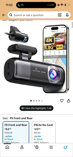Dash cam for car $40