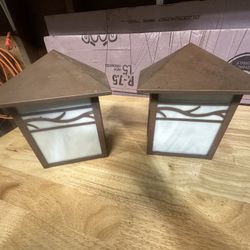 Pair Of Troy Craftsman Style Outdoor Sconces Light